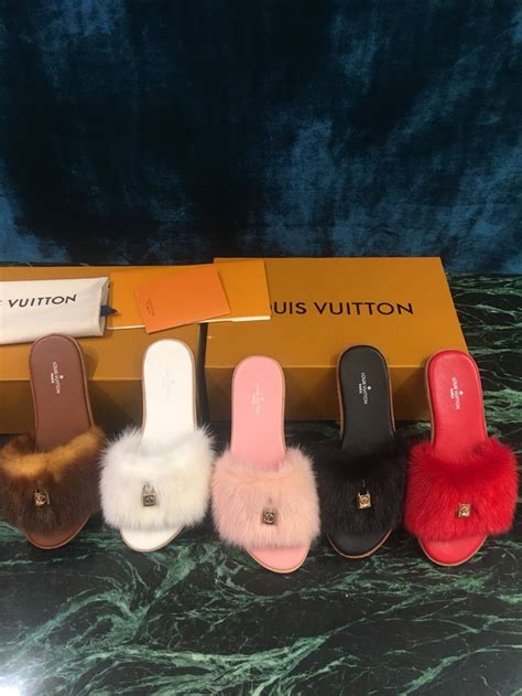 louis vuitton slip|louis vuitton fluffy slippers.